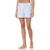 imageAmazon Essentials Womens Poplin Short and Sleep Tee SetBlue White StripeBright White