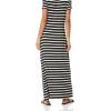imageAmazon Essentials Womens ShortSleeve Maxi DressBlack White French Stripe