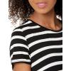 imageAmazon Essentials Womens ShortSleeve Maxi DressBlack White French Stripe
