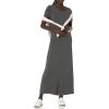 imageAmazon Essentials Womens ShortSleeve Maxi DressCharcoal Heather