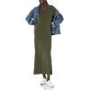 imageAmazon Essentials Womens ShortSleeve Maxi DressDark Olive
