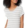 imageAmazon Essentials Womens ShortSleeve Maxi DressGrey Heather French Stripe