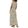 imageAmazon Essentials Womens ShortSleeve Maxi DressTan Cheetah