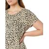 imageAmazon Essentials Womens ShortSleeve Maxi DressTan Cheetah