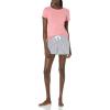 imageAmazon Essentials Womens Poplin Short and Sleep Tee SetBlue Pink Floral