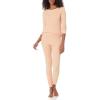 imageAmazon Essentials Womens Waffle Snug Fit Pajama SetCoral Pink