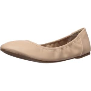 imageAmazon Essentials Womens Belice Ballet FlatBeige Faux Leather