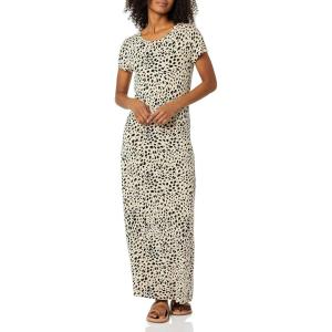 imageAmazon Essentials Womens ShortSleeve Maxi DressTan Cheetah