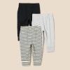 imageAmazon Essentials Unisex Toddlers and Babies Cotton PullOn Pants MultipacksBlackLight Grey HeatherStripe