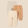 imageAmazon Essentials Unisex Toddlers and Babies Cotton PullOn Pants MultipacksTaupeStripeLion and Pony