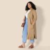 imageAmazon Essentials Womens Lightweight Duster Length Cardigan SweaterCamel Heather
