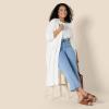 imageAmazon Essentials Womens Lightweight Duster Length Cardigan SweaterEggshell White