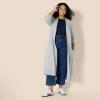 imageAmazon Essentials Womens Lightweight Duster Length Cardigan SweaterMedium Grey Heather