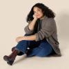 imageAmazon Essentials Womens OversizedFit Cotton Blend Heavyweight Texture Stitch Long Cardigan SweaterBrown Heather