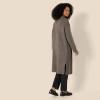imageAmazon Essentials Womens OversizedFit Cotton Blend Heavyweight Texture Stitch Long Cardigan SweaterBrown Heather