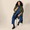 imageAmazon Essentials Womens OversizedFit Cotton Blend Heavyweight Texture Stitch Long Cardigan SweaterDark Olive