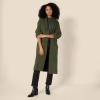 imageAmazon Essentials Womens OversizedFit Cotton Blend Heavyweight Texture Stitch Long Cardigan SweaterDark Olive