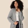 imageAmazon Essentials Womens OversizedFit Cotton Blend Heavyweight Texture Stitch Long Cardigan SweaterMedium Grey Heather