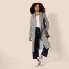 imageAmazon Essentials Womens OversizedFit Cotton Blend Heavyweight Texture Stitch Long Cardigan SweaterMedium Grey Heather