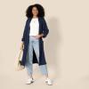 imageAmazon Essentials Womens OversizedFit Cotton Blend Heavyweight Texture Stitch Long Cardigan SweaterNavy