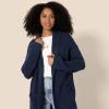 imageAmazon Essentials Womens OversizedFit Cotton Blend Heavyweight Texture Stitch Long Cardigan SweaterNavy