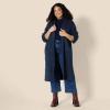 imageAmazon Essentials Womens OversizedFit Cotton Blend Heavyweight Texture Stitch Long Cardigan SweaterNavy