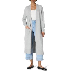 imageAmazon Essentials Womens Lightweight Duster Length Cardigan SweaterMedium Grey Heather