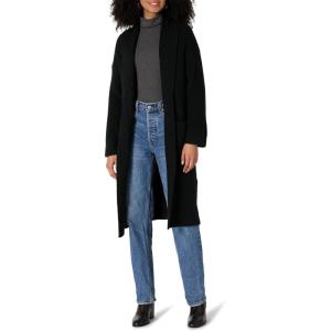 imageAmazon Essentials Womens OversizedFit Cotton Blend Heavyweight Texture Stitch Long Cardigan SweaterBlack