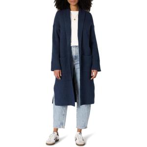 imageAmazon Essentials Womens OversizedFit Cotton Blend Heavyweight Texture Stitch Long Cardigan SweaterNavy