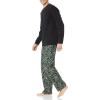 imageAmazon Essentials Mens Flannel Pant and LongSleeve TShirt Pajama SetBlack Folkloric