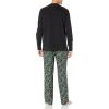 imageAmazon Essentials Mens Flannel Pant and LongSleeve TShirt Pajama SetBlack Folkloric