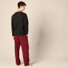 imageAmazon Essentials Mens Flannel Pant and LongSleeve TShirt Pajama SetBlack and Classic Buffalo Check