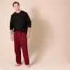 imageAmazon Essentials Mens Flannel Pant and LongSleeve TShirt Pajama SetBlack and Classic Buffalo Check