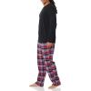 imageAmazon Essentials Mens Flannel Pant and LongSleeve TShirt Pajama SetBlackBlue Mixed Tartan
