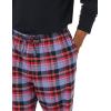 imageAmazon Essentials Mens Flannel Pant and LongSleeve TShirt Pajama SetBlackBlue Mixed Tartan