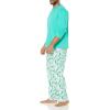 imageAmazon Essentials Mens Flannel Pant and LongSleeve TShirt Pajama SetEcru Festive Tree