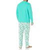 imageAmazon Essentials Mens Flannel Pant and LongSleeve TShirt Pajama SetEcru Festive Tree