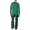 imageAmazon Essentials Mens Flannel Pant and LongSleeve TShirt Pajama SetGreenBuffalo Plaid