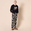 imageAmazon Essentials Mens Flannel Pant and LongSleeve TShirt Pajama SetHarry Potter Hedwig  Mens