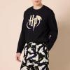 imageAmazon Essentials Mens Flannel Pant and LongSleeve TShirt Pajama SetHarry Potter Hedwig  Mens