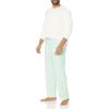 imageAmazon Essentials Mens Flannel Pant and LongSleeve TShirt Pajama SetMint Green Forest Animals