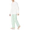 imageAmazon Essentials Mens Flannel Pant and LongSleeve TShirt Pajama SetMint Green Forest Animals