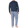 imageAmazon Essentials Mens Flannel Pant and LongSleeve TShirt Pajama SetNavy Polar Bear