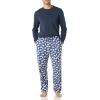 imageAmazon Essentials Mens Flannel Pant and LongSleeve TShirt Pajama SetNavy Polar Bear