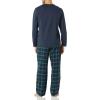 imageAmazon Essentials Mens Flannel Pant and LongSleeve TShirt Pajama SetNavyTartan