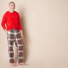 imageAmazon Essentials Mens Flannel Pant and LongSleeve TShirt Pajama SetRed Tartan Plaid
