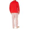 imageAmazon Essentials Mens Flannel Pant and LongSleeve TShirt Pajama SetWhite Forest