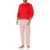 imageAmazon Essentials Mens Flannel Pant and LongSleeve TShirt Pajama SetWhite Forest