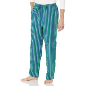 imageAmazon Essentials Mens Flannel Pant and LongSleeve TShirt Pajama SetBlue Green Stripe