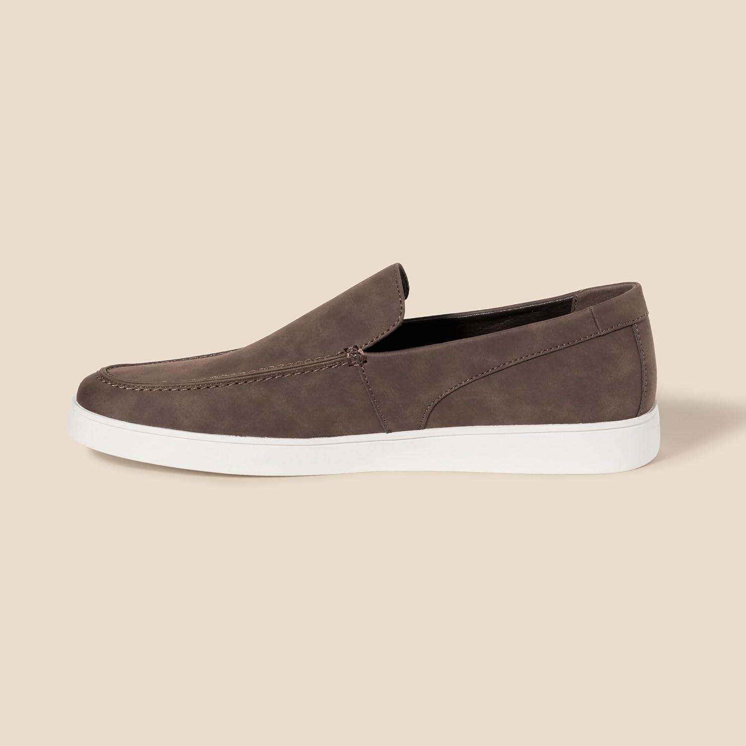 imageAmazon Essentials Mens Slipon Loafer SneakersBrown Faux Suede